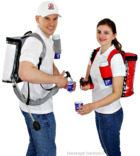 Backpack Drink Dispenser Rocketpacks for beer cola coffee