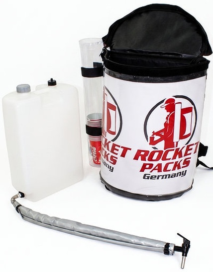 Portable 15 L beverage backpack for events and promotional drink service