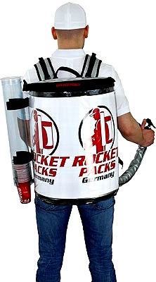 Portable beverage dispensing backpack staff