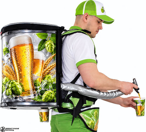 Premium 11-liter beer backpack dispenser for mobile beer service