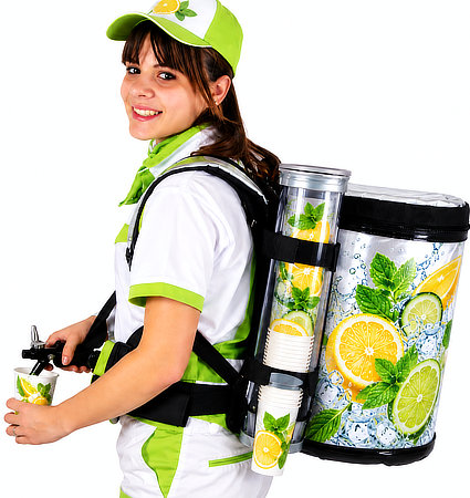 5-liter beverage backpack dispenser for hot and cold drinks