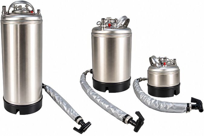 Rocketpacks beverage backpack with stainless steel tank, dispensing components and user manual