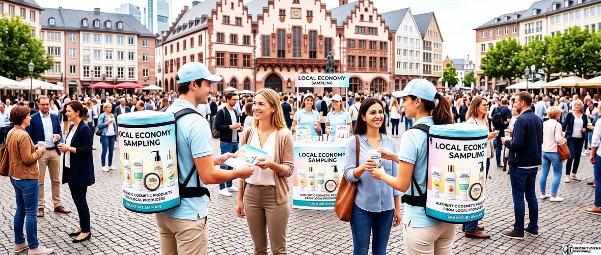 Branded beverage backpack dispensers used for mobile product sampling and promotion