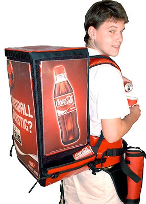 Canpak backpack for beverage cans and bottles,