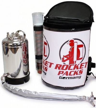Pro 11-liter insulated beverage backpack with removable stainless steel tank, cup dispenser and serving hose
