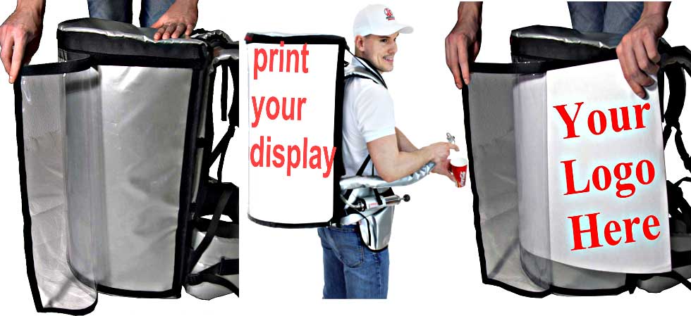 Backpack advertising surfaces is of surface that is used to display an advertisement.